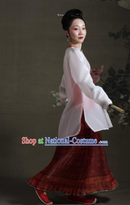 Chinese Ancient Ming Dynasty Dowager Hanfu Dress Traditional Rich Young Mistress Replica Costume for Women