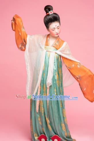 Chinese Ancient Tang Dynasty Las Meninas Hanfu Dress Traditional Court Maid Replica Costume for Women