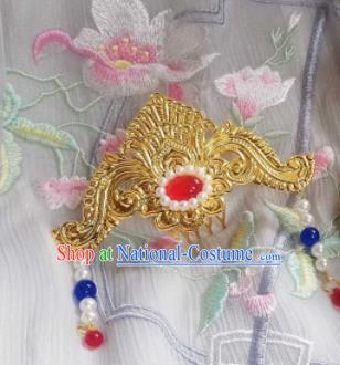 Chinese Ancient Palace Princess Golden Hair Comb Hairpins Traditional Hanfu Hair Accessories for Women