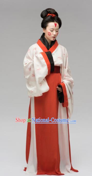 Chinese Ancient Three Kingdoms Period Hanfu Dress Traditional Court Princess Replica Costume for Women