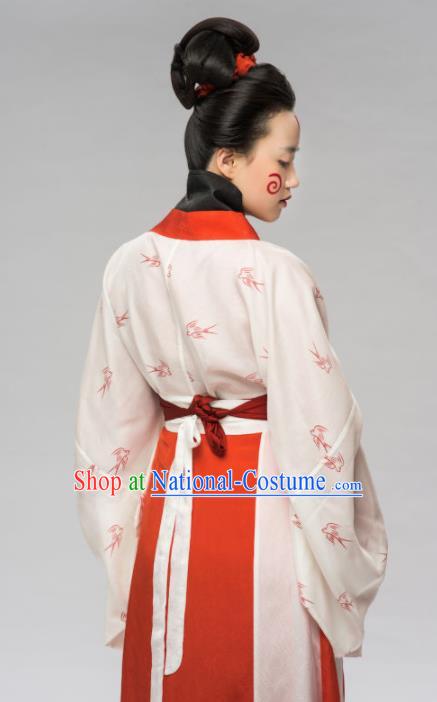 Chinese Ancient Three Kingdoms Period Hanfu Dress Traditional Court Princess Replica Costume for Women