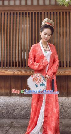 Chinese Ancient Song Dynasty Rich Lady Replica Costume Traditional Dowager Hanfu Dress for Women