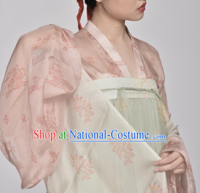 Chinese Ancient Tang Dynasty Imperial Consort Replica Costume Traditional Court Lady Hanfu Dress for Women