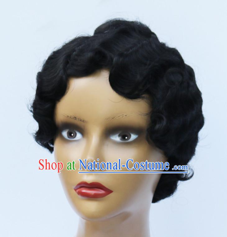 Old Shanghai Style Black Wig Asian Wigs for Women