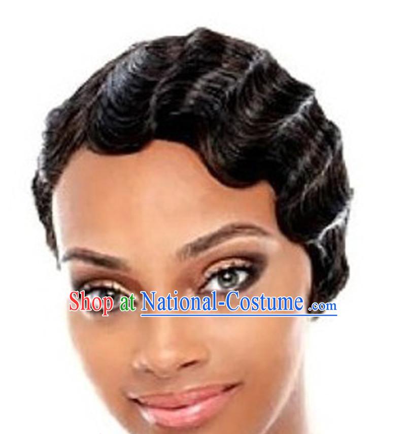 Old Shanghai Style Black Wig Asian Wigs for Women