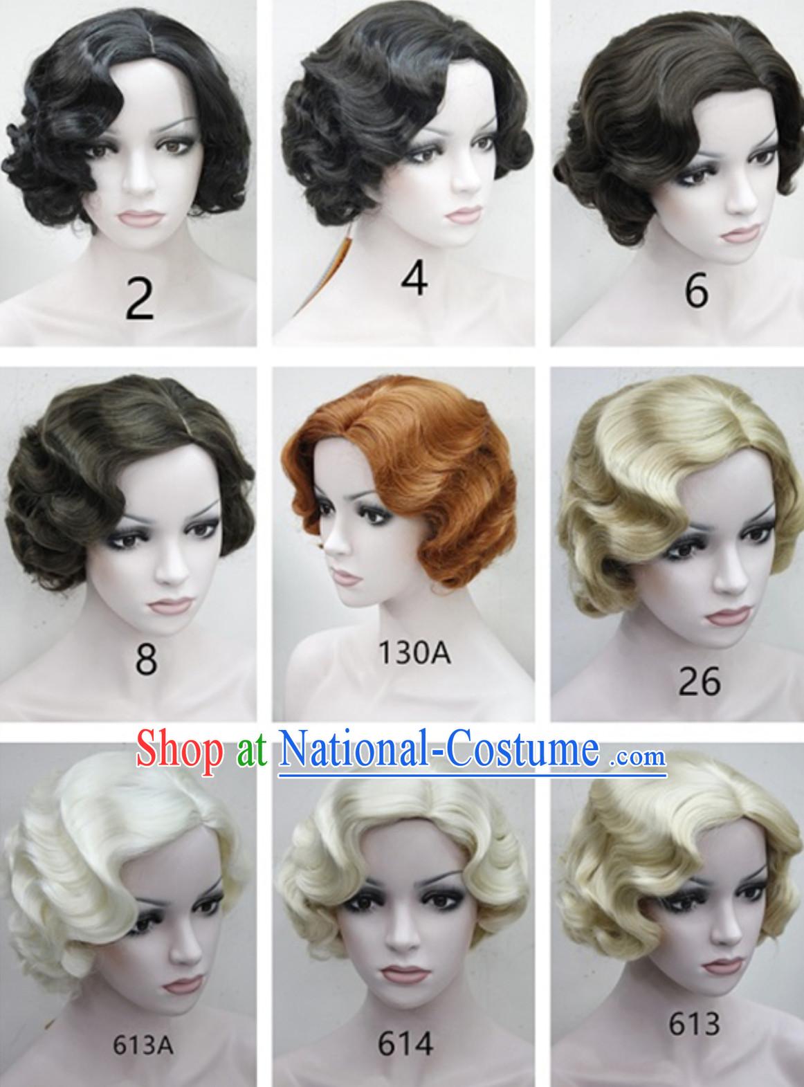 Chinese Wig Old Shanghai Style Black Wig Asian Wigs for Women