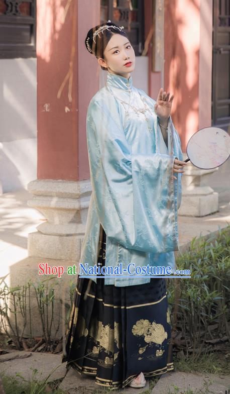 Asian Chinese Ming Dynasty Rich Dowager Replica Costume Traditional Ancient Court Lady Hanfu Dress for Women