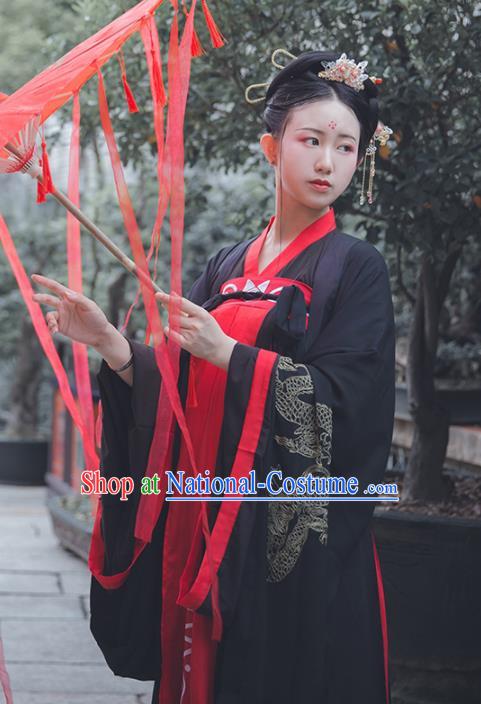 Asian Chinese Tang Dynasty Princess Replica Costume Traditional Ancient Peri Dance Hanfu Dress for Women