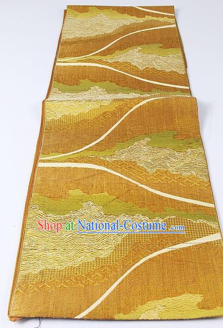 Japanese Kimono Classical Pattern Design Brocade Belt Asian Japan Traditional National Yukata Waistband for Women