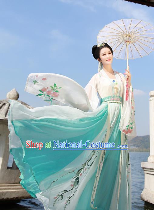 Ancient Chinese Imperial Consort Hanfu Dress Traditional Tang Dynasty Embroidered Court Replica Costume for Women