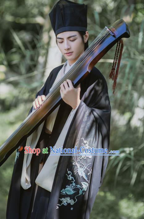 Chinese Ancient Nobility Childe Hanfu Clothing Traditional Jin Dynasty Scholar Replica Costume for Men