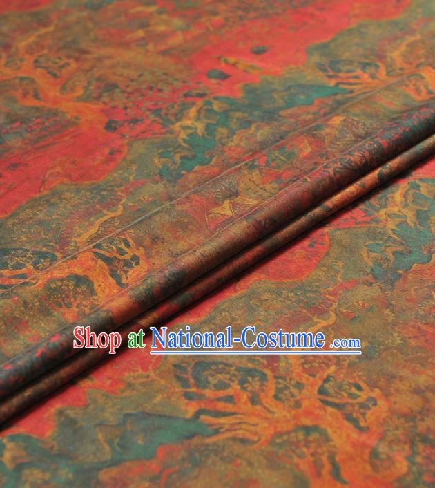 Chinese Traditional Pattern Design Colorful Gambiered Guangdong Gauze Asian Brocade Silk Fabric