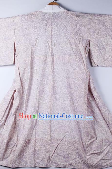 Asian Japanese Ceremony Classical Sakura Pattern Light Pink Kimono Traditional Japan National Yukata Costume for Men