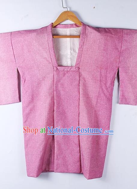 Asian Japanese Clothing Classical Pattern Rosy Haori Coat Kimono Traditional Japan National Costume for Men