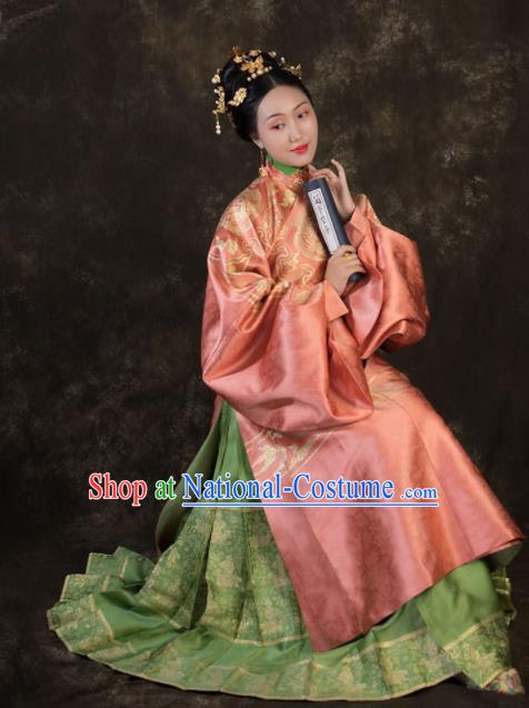 Ancient Chinese Ming Dynasty Empress Hanfu Dress Traditional Court Queen Replica Costume for Women