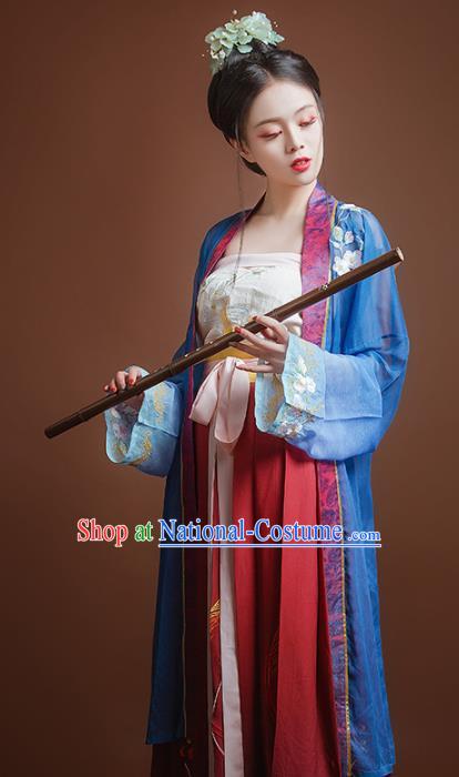 Chinese Traditional Song Dynasty Young Lady Hanfu Dress Ancient Court Princess Replica Costume for Women