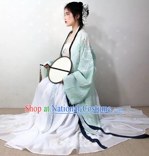 Chinese Traditional Song Dynasty Imperial Concubine Hanfu Dress Ancient Palace Princess Replica Costume for Women