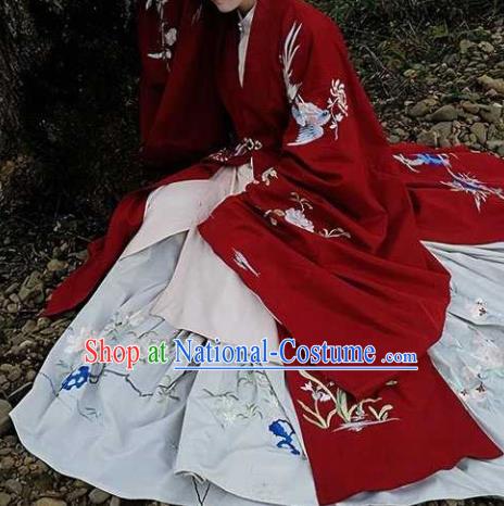 Traditional Chinese Ming Dynasty Palace Princess Hanfu Dress Ancient Court Wedding Replica Costumes for Women