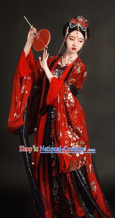 Traditional Chinese Tang Dynasty Wedding Hanfu Dress Ancient Princess Bride Replica Costumes for Women