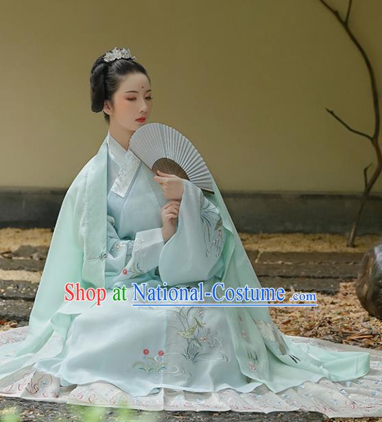 Traditional Chinese Ming Dynasty Embroidered Hanfu Dresses Ancient Court Princess Replica Costumes for Women