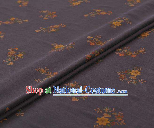 Chinese Classical Pattern Design Purple Gambiered Guangdong Gauze Traditional Asian Brocade Silk Fabric