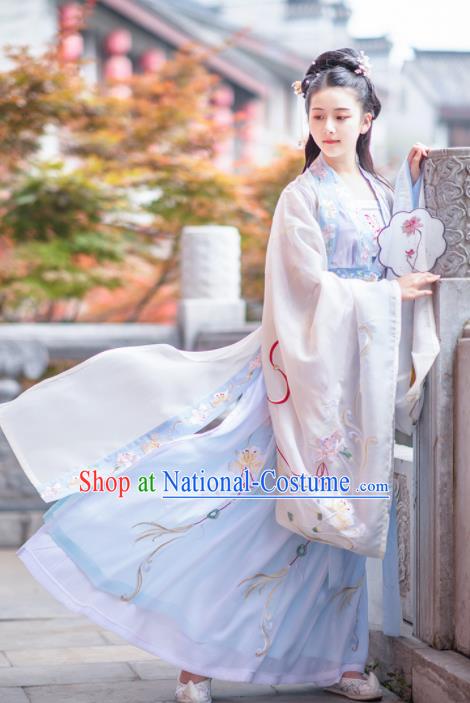 Chinese Ancient Ming Dynasty Princess Hanfu Dress Antique Traditional Court Lady Historical Costume for Women