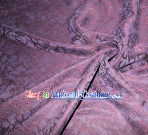 Asian Chinese Cheongsam Classical Pattern Purple Gambiered Guangdong Gauze Satin Drapery Brocade Traditional Brocade Silk Fabric