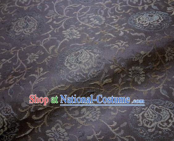 Japanese Traditional Kimono Classical Phoenix Pattern Purple Brocade Asian Japan Satin Drapery Silk Fabric