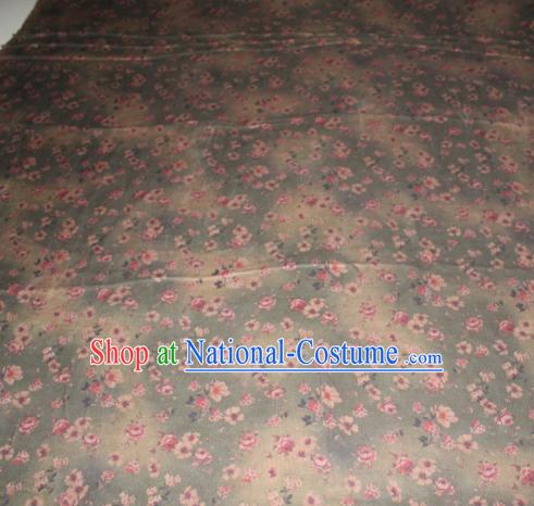 Chinese Traditional Cheongsam Classical Plum Pattern Gambiered Guangdong Gauze Asian Satin Drapery Brocade Silk Fabric