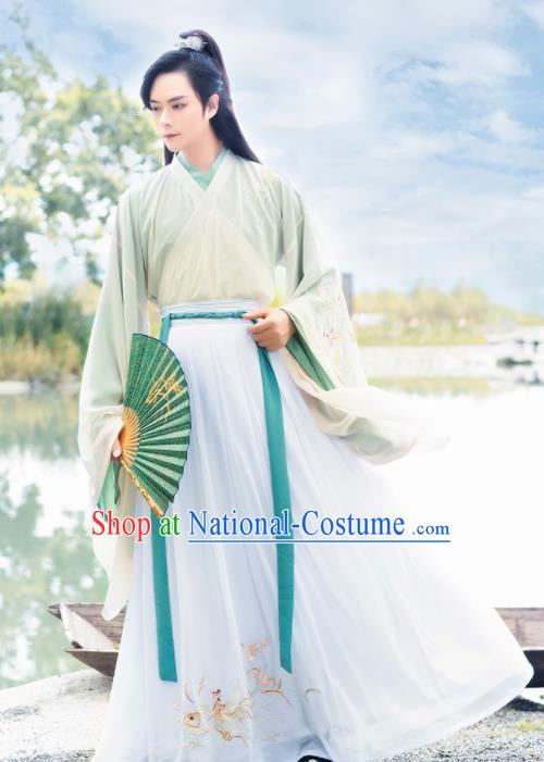 Chinese Ancient Prince Hanfu Clothing Antique Traditional Southern and Northern Dynasties Swordsman Historical Costume for Men