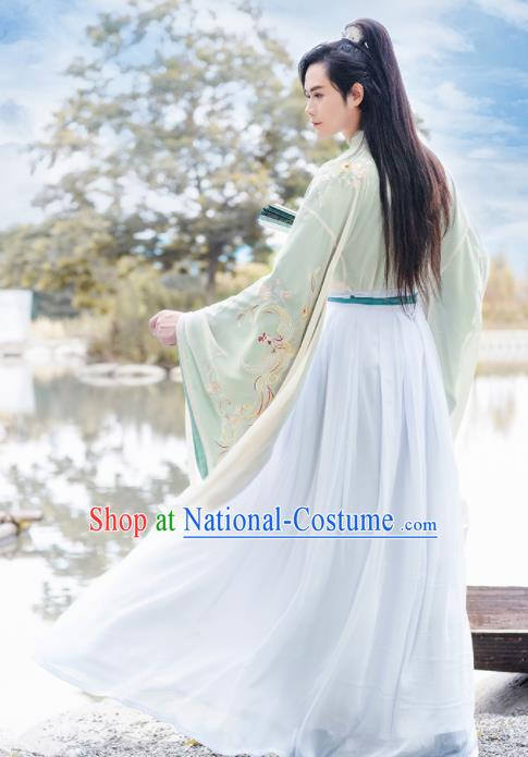 Chinese Ancient Prince Hanfu Clothing Antique Traditional Southern and Northern Dynasties Swordsman Historical Costume for Men