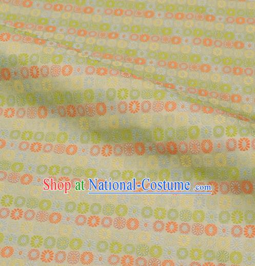 Japanese Traditional Kimono Classical Pattern Brocade Damask Asian Japan Nishijin Satin Drapery Silk Fabric