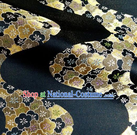 Japanese Traditional Kimono Classical Flow Sakura Pattern Brocade Damask Asian Japan Nishijin Satin Drapery Silk Fabric