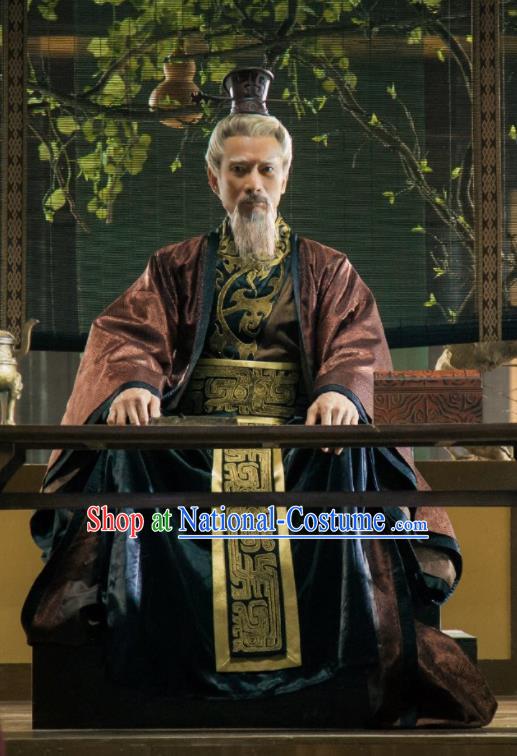 Chinese Ancient Hanfu Clothing The Legend of Deification Zhou Dynasty Wen Emperor Ji Chang Historical Costume and Headpiece