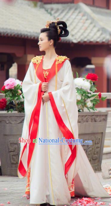 Chinese Ancient Drama The Legend of Deification Shang Dynasty Imperial Consort Su Daji Historical Costume and Headpiece Complete Set