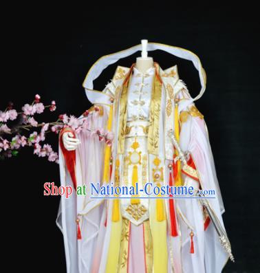 Customized Chinese Cosplay Swordsman Costume Ancient Drama Crown Prince Clothing for Men