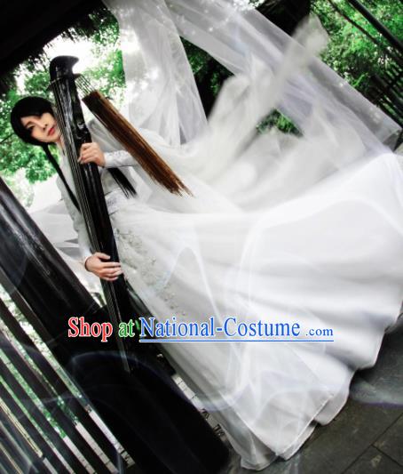 Customized Chinese Traditional Cosplay Prince Swordsman White Costume Ancient Drama Childe Clothing for Men