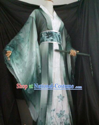 Chinese Customized Traditional Cosplay Childe Costume Ancient Drama Swordsman Clothing for Men