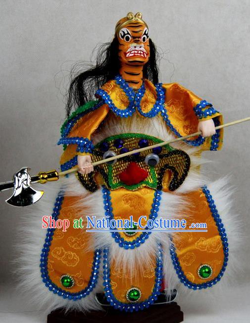 Traditional Chinese Handmade Tiger Puppet Marionette Puppets String Puppet Wooden Image Arts Collectibles