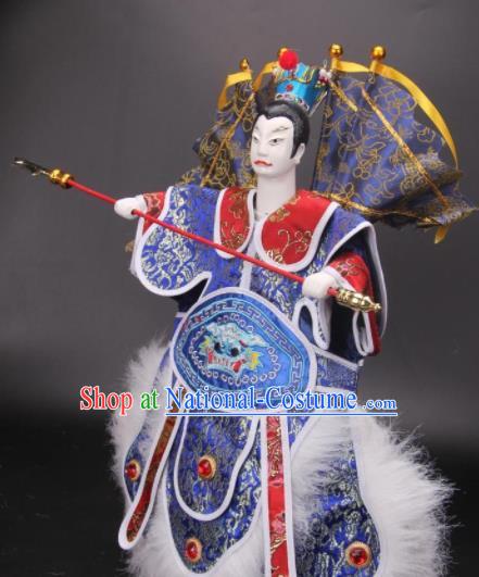 Traditional Chinese Handmade General Lv Bu Puppet Marionette Puppets String Puppet Wooden Image Arts Collectibles