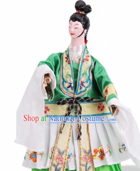 Traditional Chinese Beauty Wang Zhaojun Puppet Marionette Puppets String Puppet Wooden Image Arts Collectibles