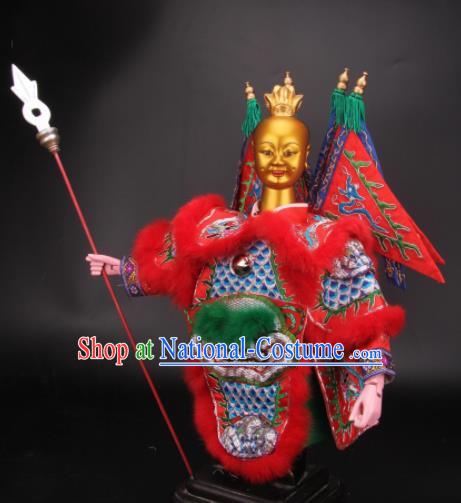 Traditional Chinese Ne Zha Marionette Puppets Handmade Puppet String Puppet Wooden Image Arts Collectibles