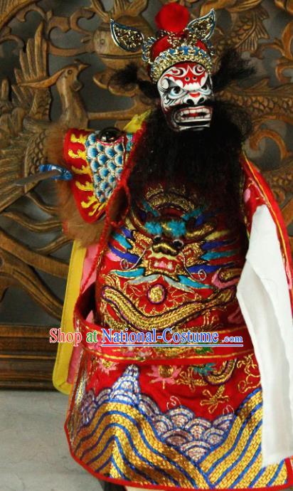 Chinese Traditional Zhong Kui Marionette Puppets Handmade Puppet String Puppet Wooden Image Arts Collectibles