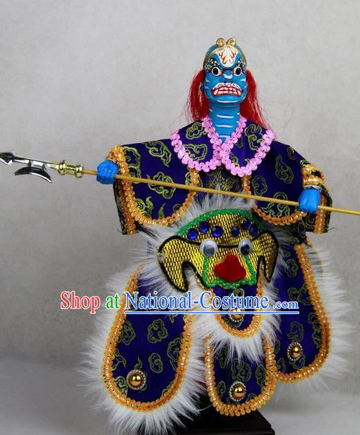 Chinese Traditional General Lion Marionette Puppets Handmade Puppet String Puppet Wooden Image Arts Collectibles