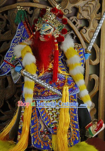 Chinese Traditional General Marionette Puppets Handmade Puppet String Puppet Wooden Image Arts Collectibles