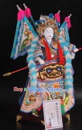 Traditional Chinese General Zhao Yun Marionette Puppets Handmade Puppet String Puppet Wooden Image Arts Collectibles