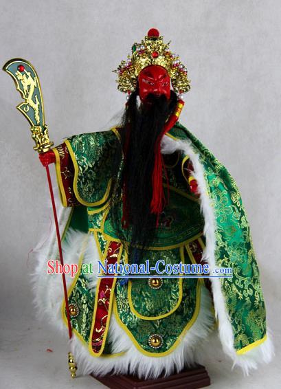 Chinese Traditional Beijing Opera Guan Yu Marionette Puppets Handmade Puppet String Puppet Wooden Image Arts Collectibles