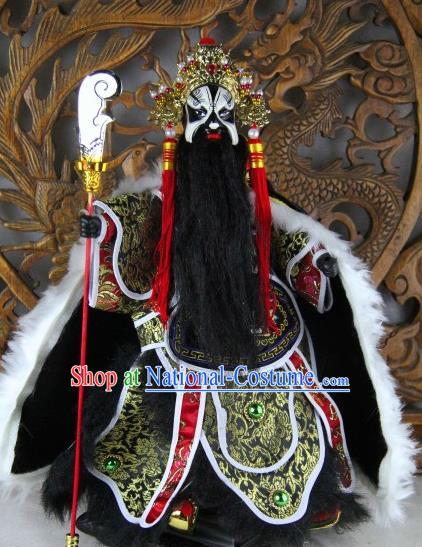 Chinese Traditional Beijing Opera Xiang Yu Marionette Puppets Handmade Puppet String Puppet Wooden Image Arts Collectibles