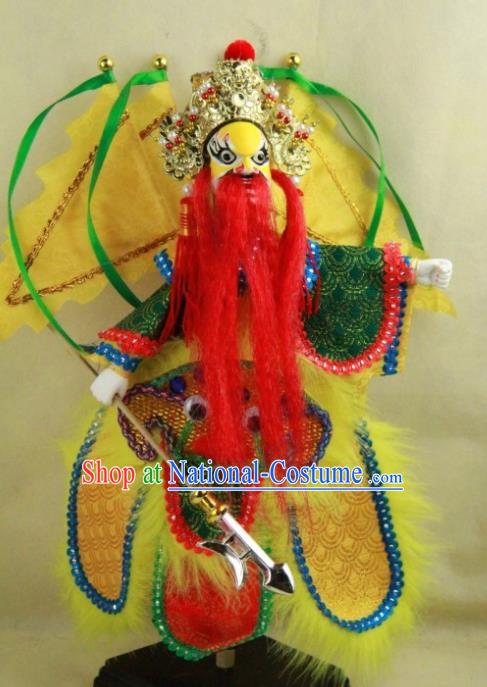 Chinese Traditional Beijing Opera Takefu Dian Wei Marionette Puppets Handmade Puppet String Puppet Wooden Image Arts Collectibles