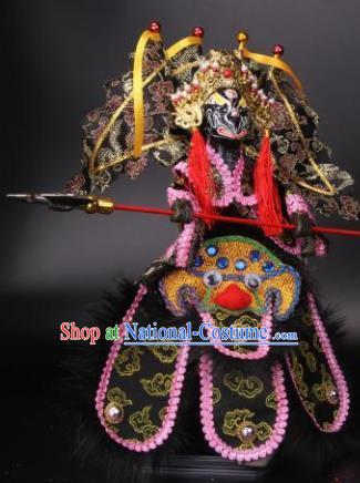 Traditional Chinese General Li Yuanba Marionette Puppets Handmade Puppet String Puppet Wooden Image Arts Collectibles